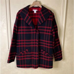 Pendleton Merino Wool Plaid Jacket size Medium